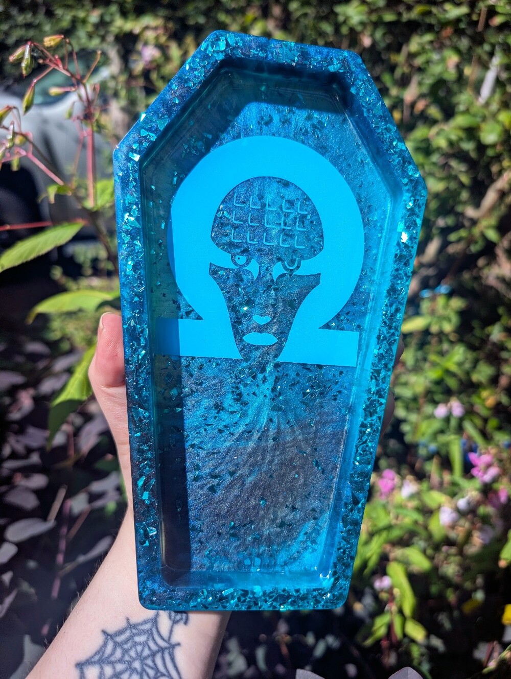 Handmade Omega Marilyn Manson Resin Coffin Tray